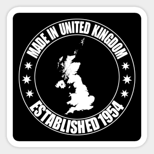 Made in the UK Established 1954 (Black) Sticker